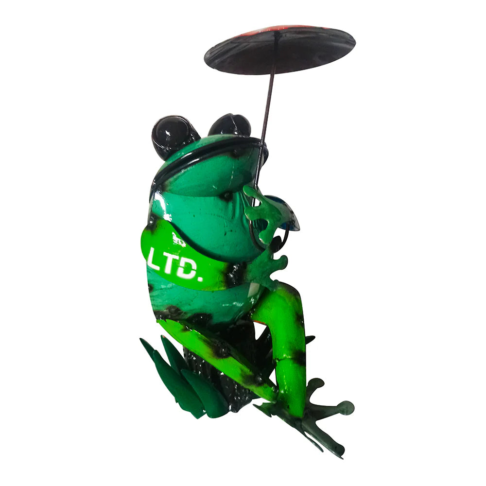 Cross-Legged Frog on a Leaf