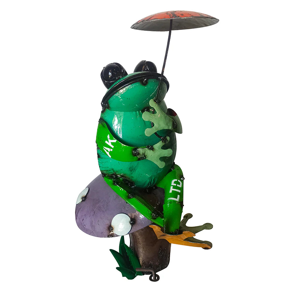 Cross-Legged Frog on a Mushroom